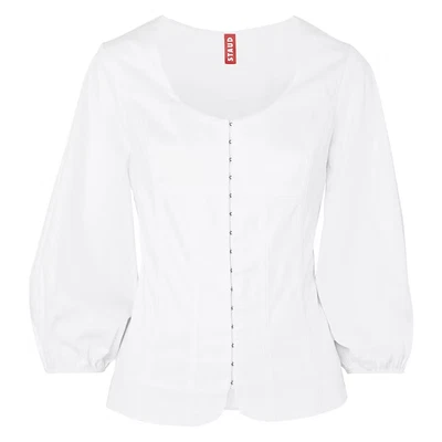 $89 • Buy STAUD Cardinale Stretch-Cotton Poplin Top