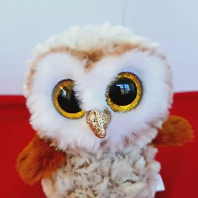 TY Beanie Boos Percy Owl Plush 9 Inch Stuffed Animal Toy TySilk Glitter Accents • $6.26