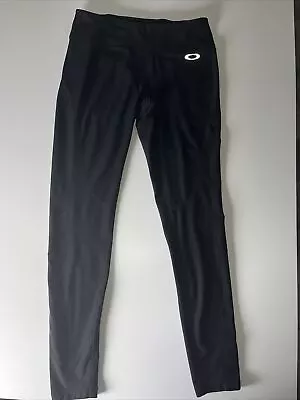 Oakley Women's Leggings Black Yoga Size M Rear Zip Pocket See Description • $9.09