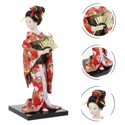  Japanese Doll Decoration Kimono Desktop Girly Topper Geisha Hanbok Ornaments • £16.48