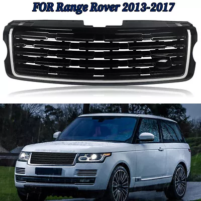 2023 Style Front Upper Bumper Grille Grill For Range Rover 2013-17 Gloss Black • $122.39