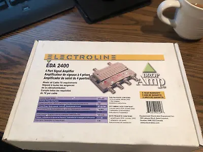 Electroline EDA-2400 4 Port RF/CATV Low-Noise Amplifier – NEW IN BOX • $40