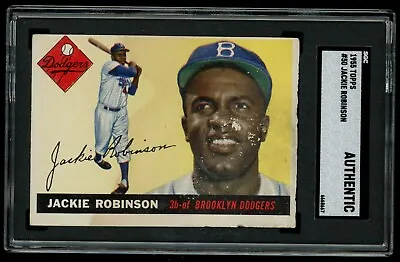 1955 Topps #50 Jackie Robinson SGC Authentic Brooklyn Dodgers HOF • $299.95