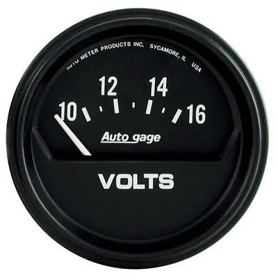 Auto Meter Autogage 2362 Black Voltmeter 10-16 Volt 2 1/16  • $20