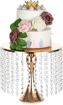 Wedding Cake Stand Cake Plate - 30cm Round Metal Cake Stand Tall Cake Pedestal S • £23.99