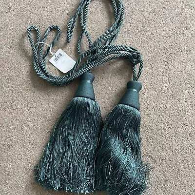 Bnwt Pair Laura Ashley  Verity Tassel Teal  Tiebacks • £9.99