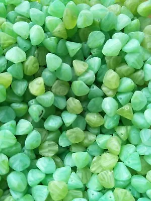 50g Green-aqua Czech Glass Chip Beads 6mm (jb4050) • $5.90