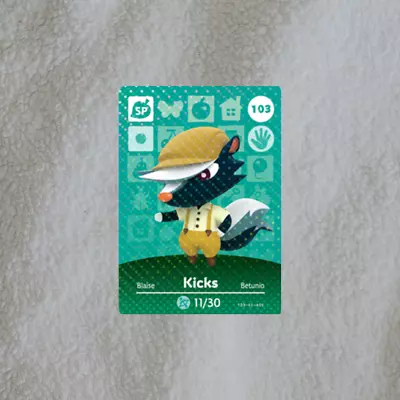 Animal Crossing Amiibo Cards - Series 2 - 103 Kicks • $1.50