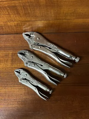 Petersen Dewitt Vise Grip 3-Piece Locking Pliers Set 5WR 7WR 10WR Very Good Cond • $45