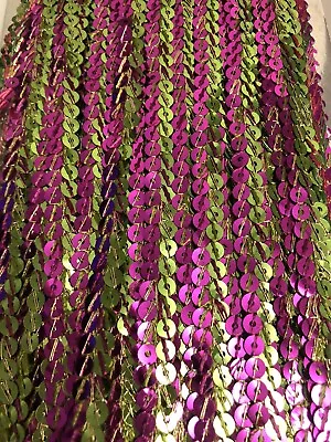 £2.25 • Buy B5) 1 METER 10 MM Ribbon  Spangle Chain Sewing Craft Haberdashery Trimming 