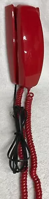 Vintage 1970s ITT Model ACI ( 9-71 ) Trimline RED Rotary Dial Wall Mount Phone • $49.99