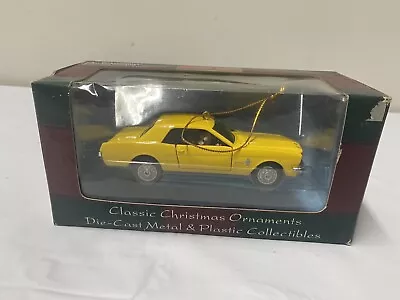 Yellow - Ford Mustang - Christmas Ornament - New In Box K-Mart 1999 Die Cast • $14.99