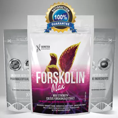 Forskolin Extract 1500mg Tablets Forskohlii Diet Weight Loss Fat Burner Pills • £8.99