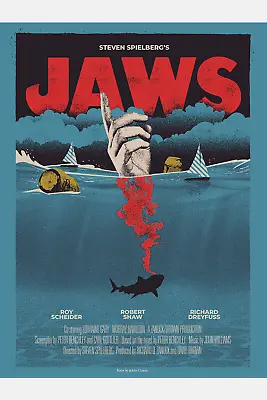 Jaws By Jofre Conjota Ltd Edition X/45 Poster Print Mondo MINT Movie Art • $90