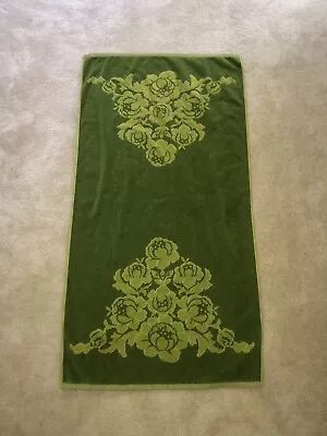 Wellington SEARS Co “MARTEX” Terri-Down Avocado Green BATH TOWEL 50x26 MCM • $24.99