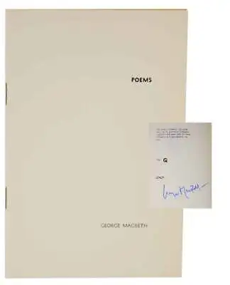 George MACBETH / POEMS Signed Limited Edition 1st Edition 1970 #127625 • $40.25