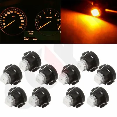 10x Yellow T3 Neo Wedge Dash HVAC Climate Heater Control Base LED Lights Lamp • $7.57