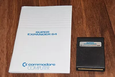 1980s Commodore 64 SUPER EXPANDER Cartridge & User Guide Manual Vintage Software • $29.95