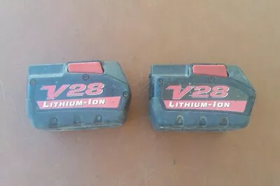 ( PARTS OR REPAIR )Two V28 Milwaukee V28 Li-Ion V 28volt Model 48-11-2830  3.0Ah • $39.99