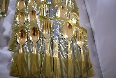 NEW 50 Pc. Cellini Romanesque Tableware 24kt GOLD Electroplated - Service For 8 • $69.99