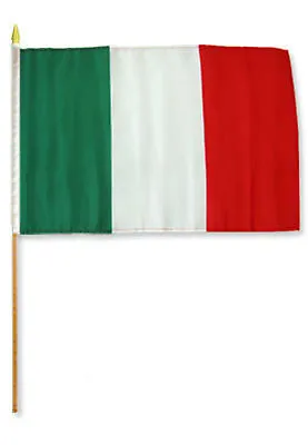 12x18 12 X18  Italy Stick Flag Wood Staff Italian Stick (24inch Staff) • $9.88