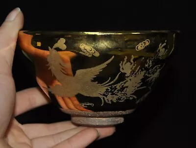 5  Chinese Song Dynasty Jian Kiln Porcelain Dragon Phoenix Tea Cup Bowl Bowls • $125