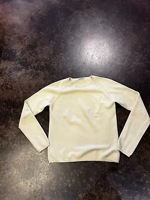 Malo Pale Yellow Cashmere Crew Neck  Sweater 40 4 • $115