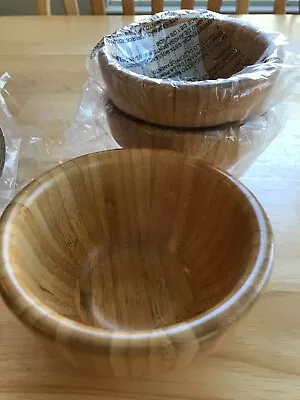 Pampered Chef Bamboo Snack Bowls Set Of 3 NEW • $14.95