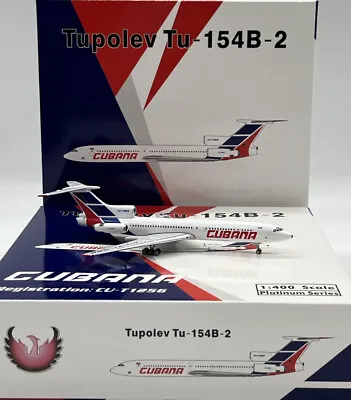 Cubana Airlines Tu-154B-2  Reg:CU-T1256 1:400 Scale Phoenix 11804 Diecast • $79.99