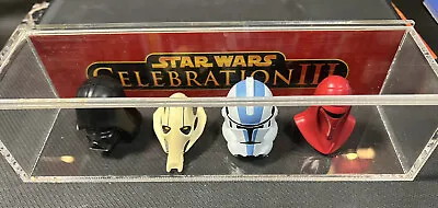 Star Wars CELEBRATION III Helmet Display 4 Foam Helmets Topper Complete Set • £34.05