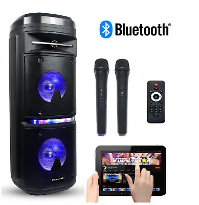 £99 • Buy Vocal-Star Bluetooth Karaoke Machine With 2 Microphones VS180  - Black