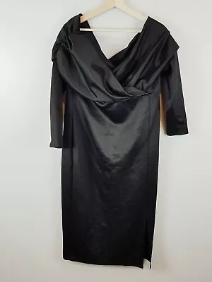 $55 • Buy ASOS Curve Womens Size 20 Black Off The Shoulder Dress NEW + TAGS