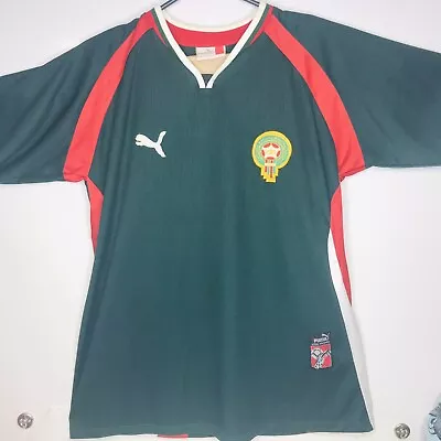 Vintage Puma Morocco National Soccer Team Jersey Style Shirt - Size XL • $59.99