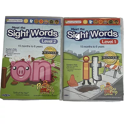 Meet The Sight Words Level 1 And 2 DVDs Preschool Prep Teachers Pick Learning • $6.53