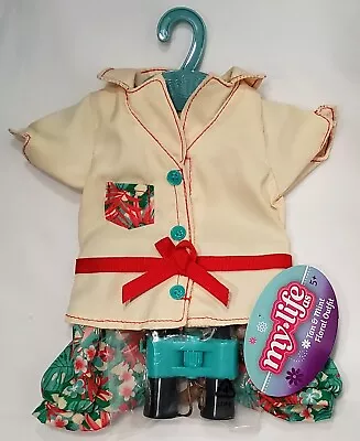 My Life As - Tan & Mint Floral Safari Themed Outfit & Binoculars For 18  Dolls • $20.31