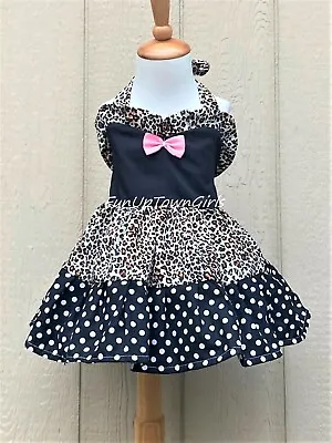 Girls Disney Handmade Birthday Cheetah Minnie Mouse Sweetheart Halter Dress • $29.99