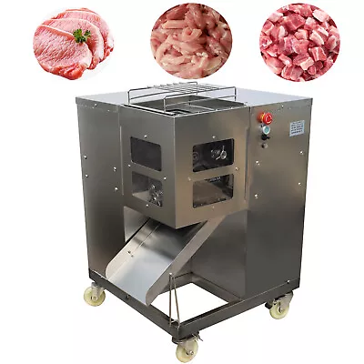 QSJ-G 4mm Double Blade Commercial Meat Cutting Machine 110V 800kg/h Yield 550W*2 • $3509.02