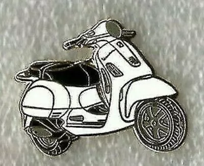 White Scooter Pin Badge. Modern Version. New Style. Vespa. Lambretta. Metal  • £1.75