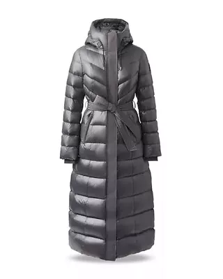 Brand New Mackage Calina Down Maxi Carbon Coat  Large With Tags • $800