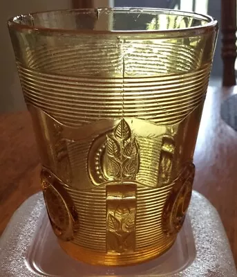 EAPG Greentown Indiana Glas Co. Dewey Amber Tumbler • $24.99