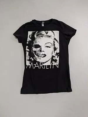 Red Carpet Noir Marilyn Monroe Skull Graphic TShirt Black Women's Medium • $12.99