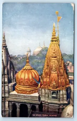 TUCK Oilette~ The Golden Temple BENARES India Postcard • $7.98