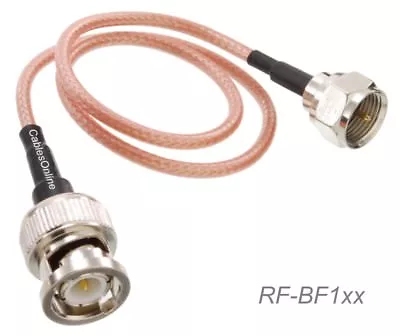 F-type Male To BNC Male 50-Ohm RG316 Coax Low Loss Jumper RF Cable • $8.45