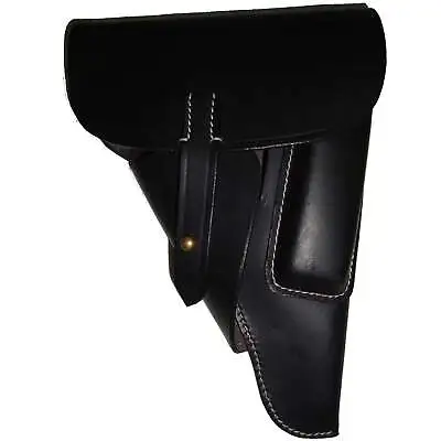 Soft Shell Walther P38 Black Leather Holster  MARKED  Reproduction T953 • $49.73