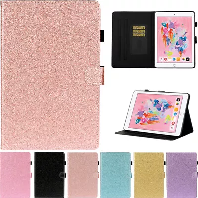 For IPad 5/6/7/8/9/10th Gen Mini Air Pro Glitter Leather Smart Stand Case Cover • $20.79