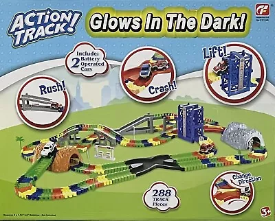 New ~ Huge Action Track Magic Toy Rack Set ~ Xl Glow In The Dark W/ Accessories! • $29.95