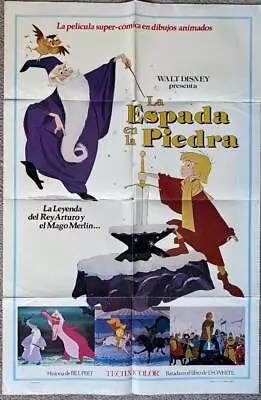 Walt Disney's SWORD IN THE STONE King Arthur Merlin The Wizard Movie Poster 211 • $6.99
