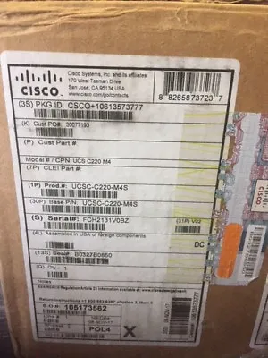 Cisco UCS C220 M4S 1U Server 2 X Intel XEON E5-2650v4 2.9GHz 128GB 24 Cores NEW • $4874.99