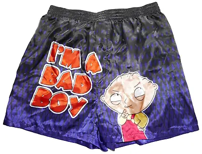 ☆—Family Guy—Mens—Satin—Silk—Boxer—Shorts—Shiny—Silky—Boxers—Vintage—1990s—☆ • £37.12