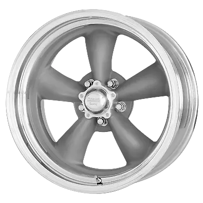 1 New 15X10 -44 5X127 American Racing VN215 TORQ THRUST II 1PC Gy Mchnd Lip Rim • $167